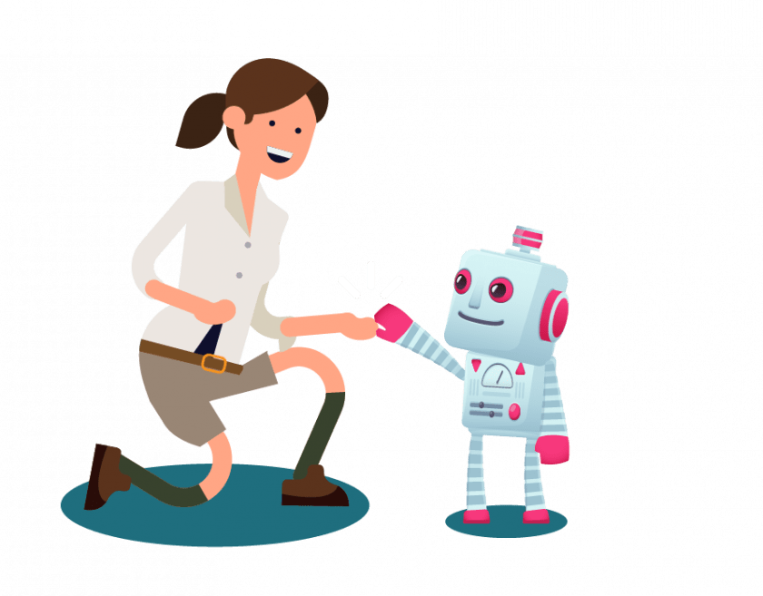 woman vs machine research automation teamwork